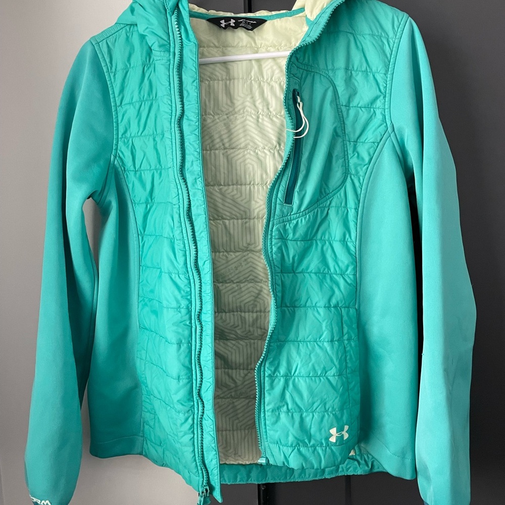 Under armor teal jacket women’s small